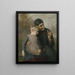 Artist's reproduction of Farmer with his granddaughter in front of a landscape background - Ernst Karl Georg Zimmermann — framed artwork on a wall