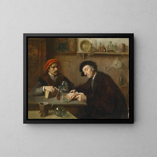The Chemists - Ernst Karl Georg Zimmermann — framed artwork on a wall
