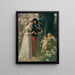 Francesca da Rimini and Paolo Young couple in the garden - Ernst Klimt — framed artwork on a wall