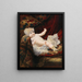Portrait of a Baby with a Lace Bonnet (1) - Ernst Klimt — framed artwork on a wall