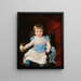 Portrait of a Little Girl Sitting - Ernst Klimt — framed artwork on a wall