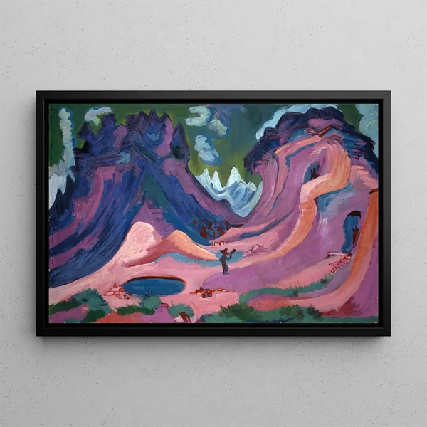 Amselfluh - Ernst Ludwig Kirchner — framed artwork on a wall