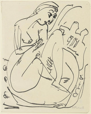 Les baigneurs dans la baignoire - Ernst Ludwig Kirchner — artwork view