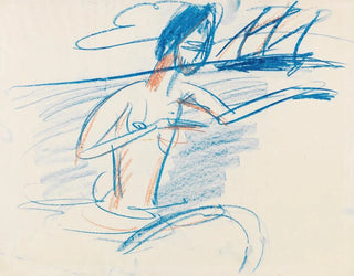 Acte de baigneur avec voilier - Ernst Ludwig Kirchner — artwork view