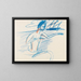 Acte de baigneur avec voilier - Ernst Ludwig Kirchner — framed artwork on a wall