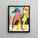 Couple playing with a ball - Ernst Ludwig Kirchner — framed artwork on a wall