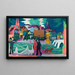 Basel with the Rhine - Ernst Ludwig Kirchner — framed artwork on a wall