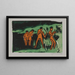 Bathers Throwing Reeds - Ernst Ludwig Kirchner — framed artwork on a wall