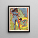 Women bathing at Moritzburg - Ernst Ludwig Kirchner — framed artwork on a wall