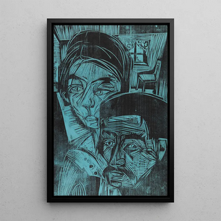 Ernst Ludwig Kirchner - Bauernpaar in der Htte Andres und Annamargret Mller.webp