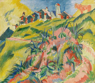 Village with pink cow - Ernst Ludwig Kirchner — artwork view