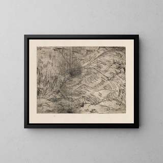 Slope with goats - Ernst Ludwig Kirchner — framed artwork on a wall
