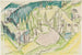 Mountain landscape painting with fir trees - Ernst Ludwig Kirchner — artwork view