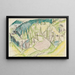 Mountain landscape painting with fir trees - Ernst Ludwig Kirchner — framed artwork on a wall