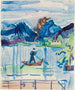 Mountain Lake with Rowers - Ernst Ludwig Kirchner — artwork view