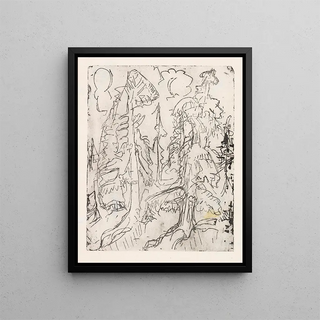 La dent de montagne - Ernst Ludwig Kirchner — framed artwork on a wall
