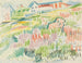 Prairie fleurie avec maisons - Ernst Ludwig Kirchner — artwork view