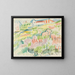 Prairie fleurie avec maisons - Ernst Ludwig Kirchner — framed artwork on a wall
