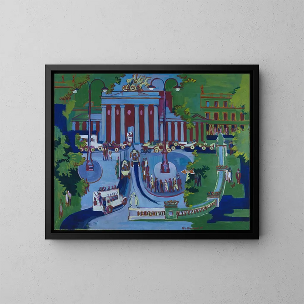 the Brandenburg Gate - Ernst Ludwig Kirchner — framed artwork on a wall