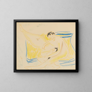 Couple - Ernst Ludwig Kirchner — framed artwork on a wall