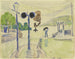 Dampferlnde sous la pluie - Ernst Ludwig Kirchner — artwork view