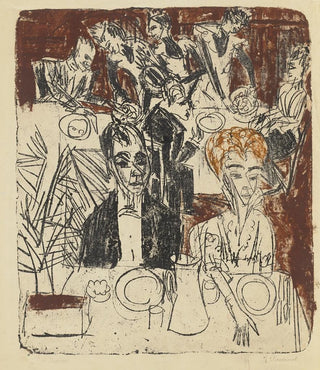 The meal at the sanatorium - Ernst Ludwig Kirchner — artwork view