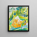 Mountain Landscape Painting of Davos with Mountain Farmers - Ernst Ludwig Kirchner — framed artwork on a wall