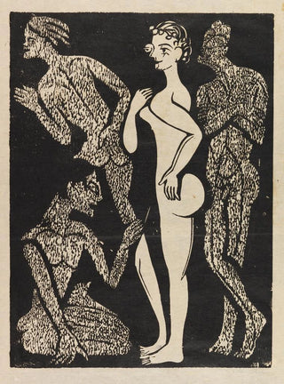 The Woman and the Men - Ernst Ludwig Kirchner — artwork view