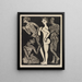 The Woman and the Men - Ernst Ludwig Kirchner — framed artwork on a wall