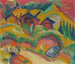 Trois maisons rouges sur la colline - Ernst Ludwig Kirchner — artwork view