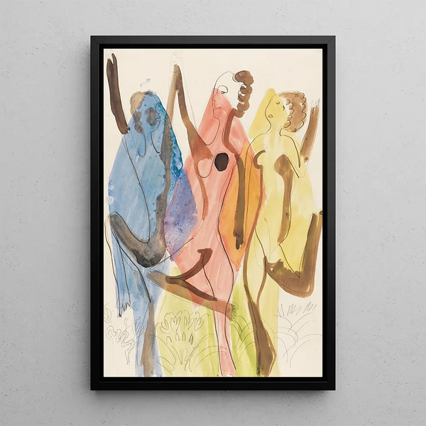 Dance of Colors - Ernst Ludwig Kirchner — framed artwork on a wall
