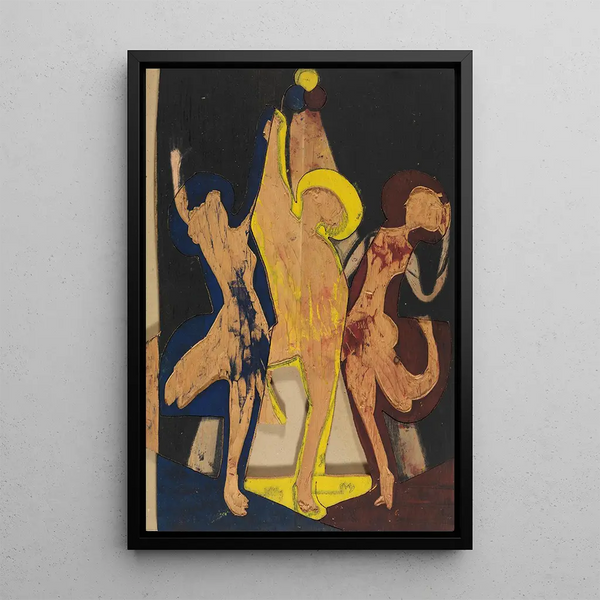 Dance of Colors Farbstock I - Ernst Ludwig Kirchner — framed artwork on a wall