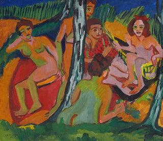 Forest scene at Moritzburg lakes - Ernst Ludwig Kirchner — artwork view