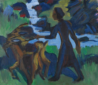 Woman with Goat - Ernst Ludwig Kirchner — artwork view
