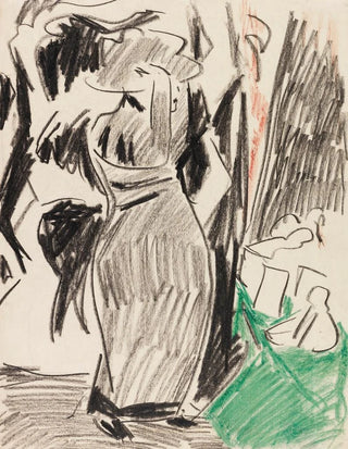 Woman in front of the mirror - Ernst Ludwig Kirchner — artwork view