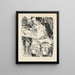 Girl looking at a chart - Ernst Ludwig Kirchner — framed artwork on a wall
