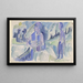 Player of Accordion in a Moonlit Night - Ernst Ludwig Kirchner — framed artwork on a wall