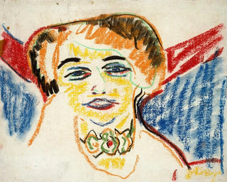Tête de femme - Ernst Ludwig Kirchner — artwork view