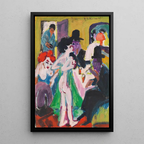 At the brothel - Ernst Ludwig Kirchner — framed artwork on a wall