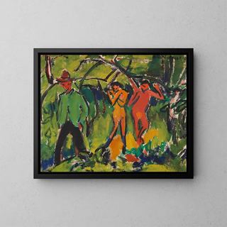 In the Forest - Ernst Ludwig Kirchner — framed artwork on a wall