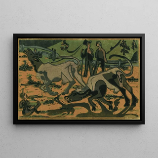 Spring Valley Painting - Ernst Ludwig Kirchner — framed artwork on a wall