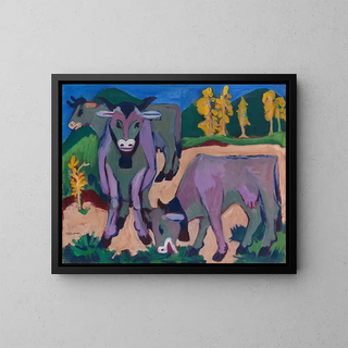 Khe en automne - Ernst Ludwig Kirchner — framed artwork on a wall