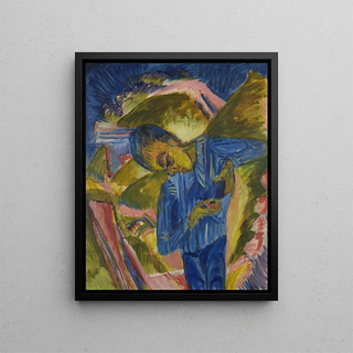 Valet with candies - Ernst Ludwig Kirchner — framed artwork on a wall