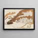 Mountain Landscape near Davos Winter Mountain Landscape Forested Mountain Landscape - Ernst Ludwig Kirchner — framed artwork on a wall