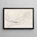 Sketch lying for the painting Olympia - Ernst Ludwig Kirchner — framed artwork on a wall