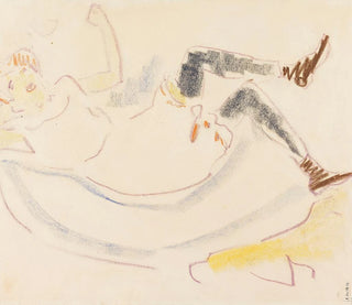 Girl lying down - Ernst Ludwig Kirchner — artwork view