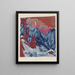 Tapis long près de Monduntergang - Ernst Ludwig Kirchner — framed artwork on a wall