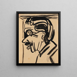 Portrait Painting - Ernst Ludwig Kirchner — framed artwork on a wall
