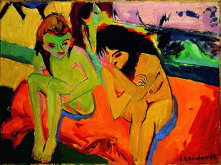 Nudes girls in conversation - Ernst Ludwig Kirchner — artwork view