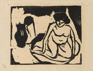 Nude girl in the bath - Ernst Ludwig Kirchner — artwork view
